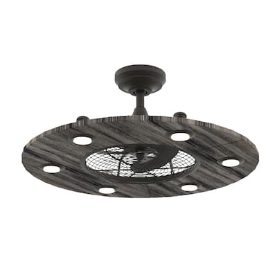 Fanimation Studio Collection Dex 12 inch Matte Griege Fandelier Ceiling Fan With LED Lights and Remote