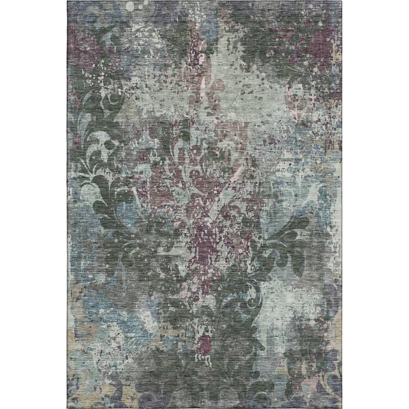Premium Washable Super Soft Traditional Damask Mayfield Rug