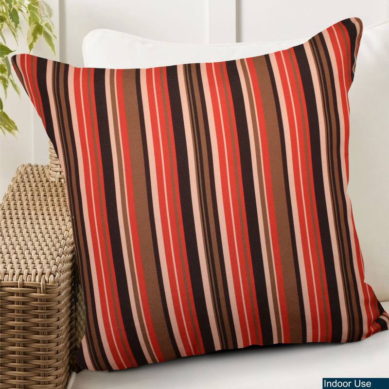 Decorative Indoor/Outdoor Weatherproof Lumbar Throw Pillows with Inserts (Set of 2) -12x20 - 18x18 Inches