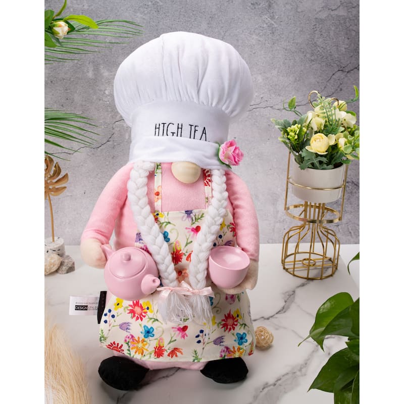 Rae Dunn Plush Kitchen Gnome - HIGH TEA