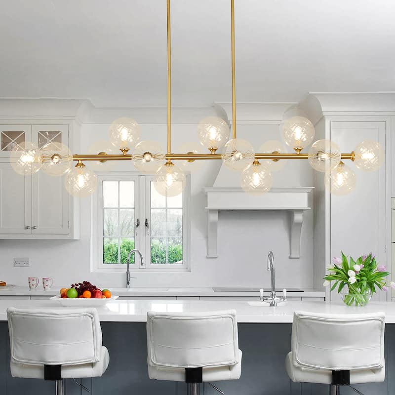 Sputnik Chandeliers Globe Chandelier Kitchen Island Lighting Chandeliers For Dining Room - 16-Light - Gold