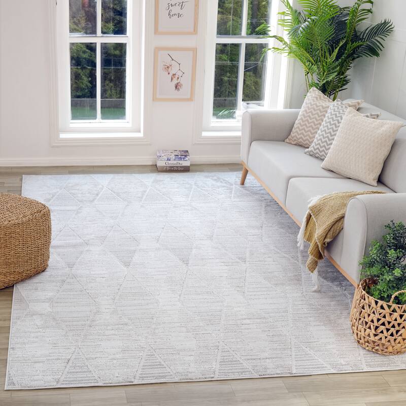 Rug Branch Boho Modern Abstract Grey Indoor Area Rug
