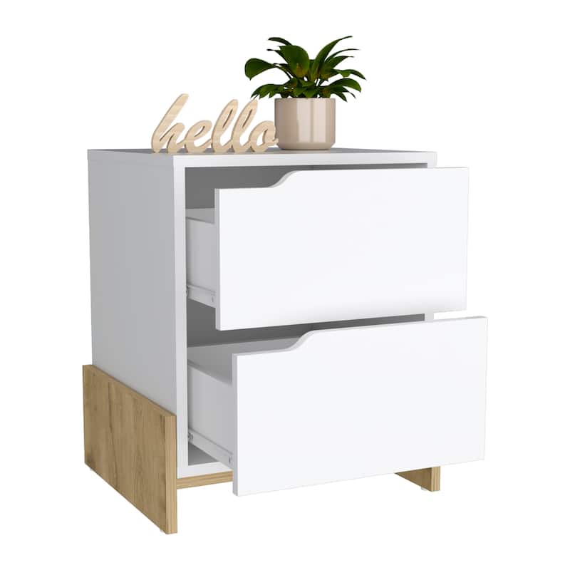 Nightstand for Bedroom, Bedside Table with 2-Drawers