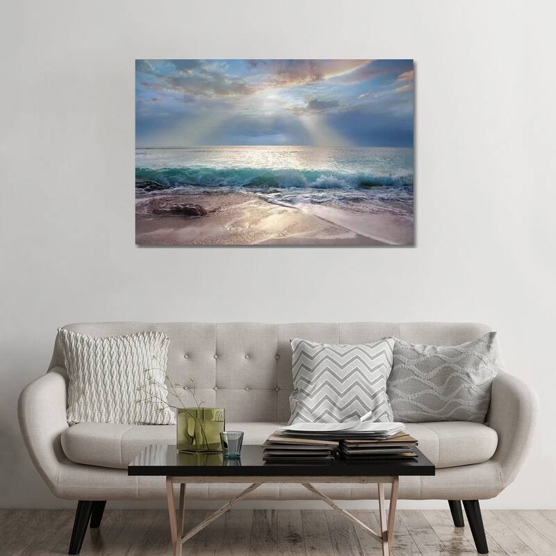 iCanvas "Aqua Blue Morning" by Mike Calascibetta Canvas Print - 32x48x1.5