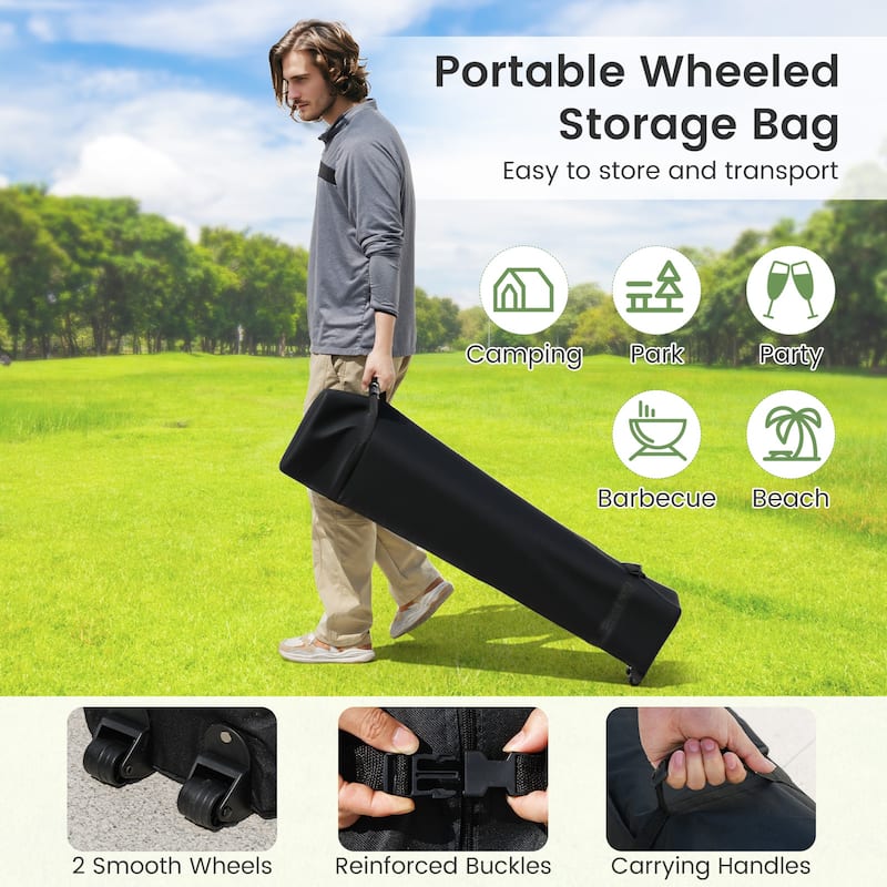 Gymax 10 X 10 FT Pop up Canopy Tent Portable Foldable Patio Shelter w/