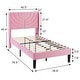 preview thumbnail 7 of 16, Javlergo Set of 2 Twin Size Upholstered Bed Frame With Tufted Headboard, No Box Spring Needed