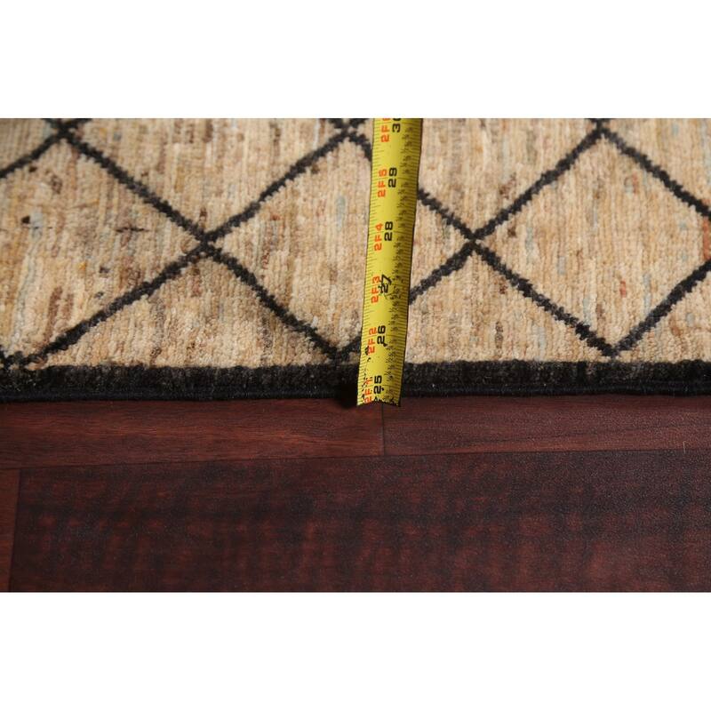 Trellis Moroccan Oriental Wool Area Rug Hand-knotted Home Decor Carpet - 7'11" x 10'5"