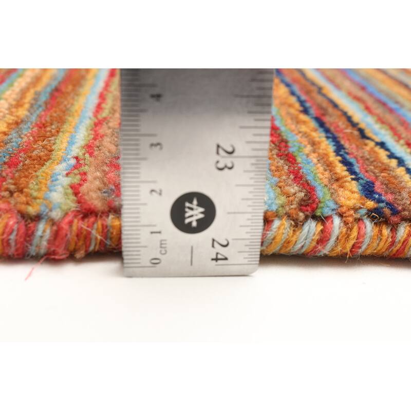 ECARPETGALLERY Hand Loomed Kashkuli Gabbeh Red Wool Rug - 4'0 x 5'8