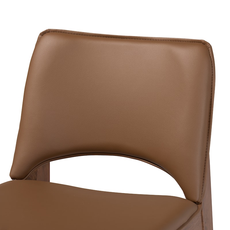 Afton Mid-Century Modern 2-Piece Short Back Dining Chair Set