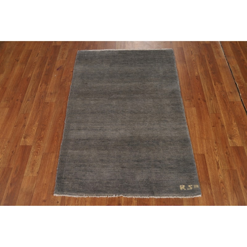 Hand Knotted Oriental 100% Wool Carpet Modern Modern Multi-Colored Gabbeh Area Rug - 4' 0'' X 2' 8''