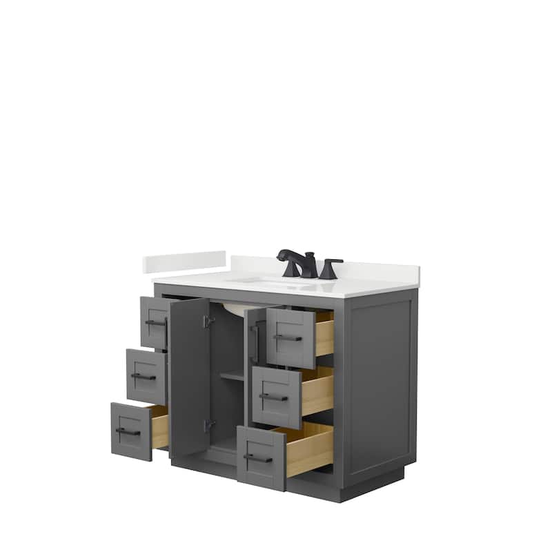 Miranda 42-inch Single Vanity, Quartz Top