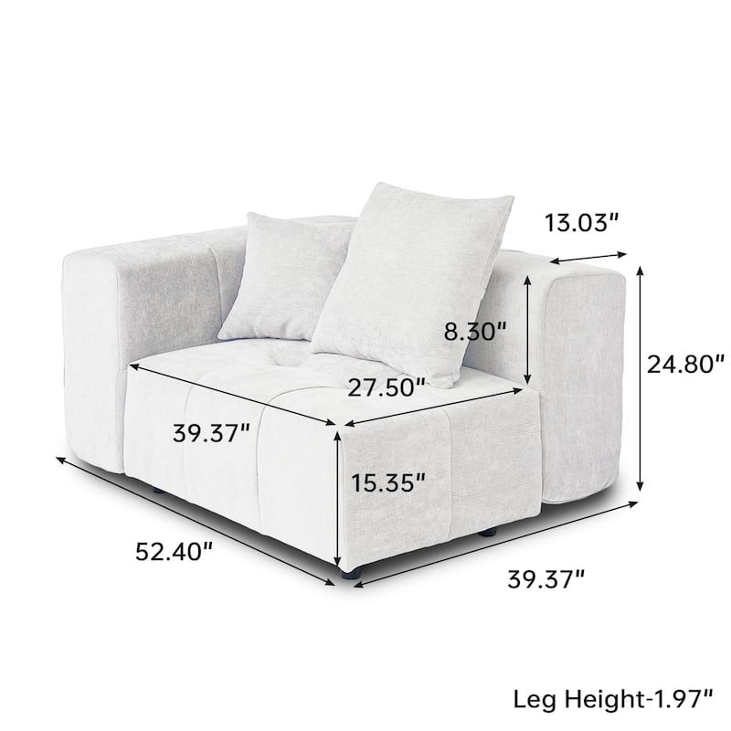 144'' W Extra Large Linen Corner Sectional Sofa Couch for Living Room Set