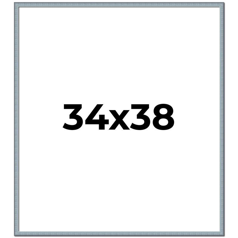 34x38 Frame Rustic Sky Blue Solid Wood Picture Frame | 0.75 Inch