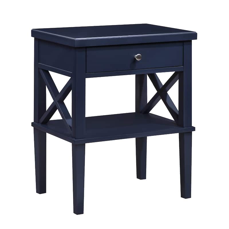 Wooden Nightstand Bedroom with Lower Shelf