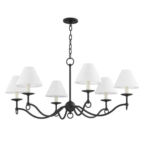 Troy Lighting Massi 6 Light Chandelier Forged Iron