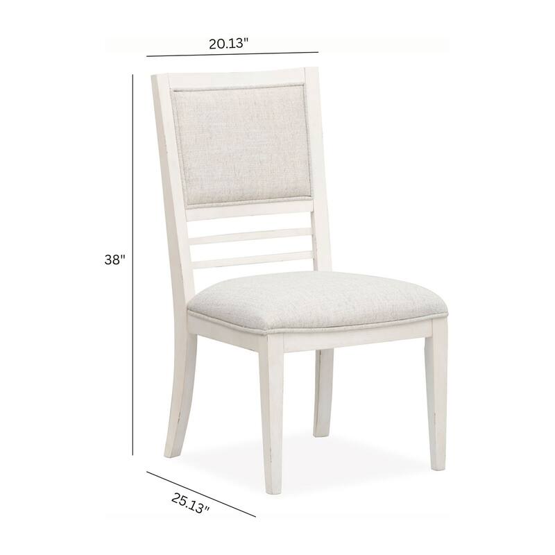 Salt Life Home Echo Isles Sea Pearl And Driftwood Upholstered Side Chair Two Pack - 20.13''W x 25.13''D x 38''H