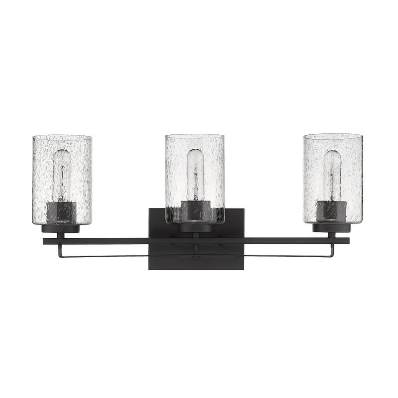 Modern Flush Mount Wall Light Fixture with Clear Bubble Glass Shade and LED Compatible for Bedroom