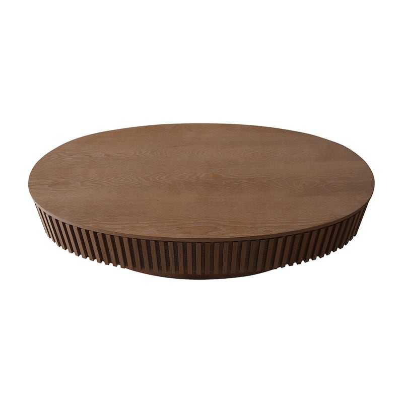 GDF Studio - Elowen 47 Inch Oval Coffee Table with Storage