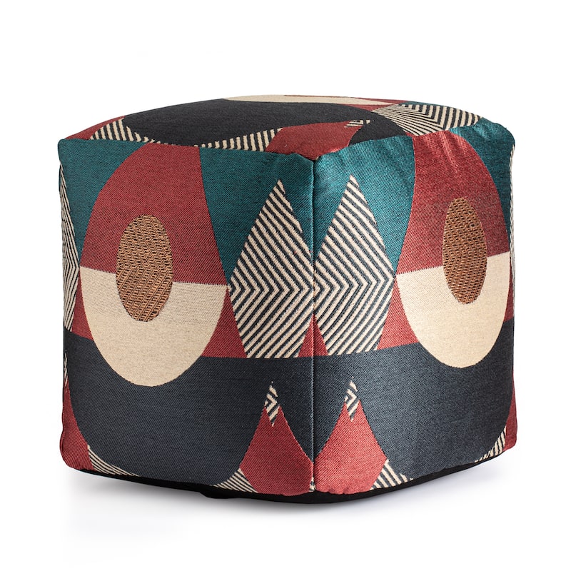 Jani Martinique 18" x 18" x 18" Square Indoor/Outdoor Pouf Ottoman