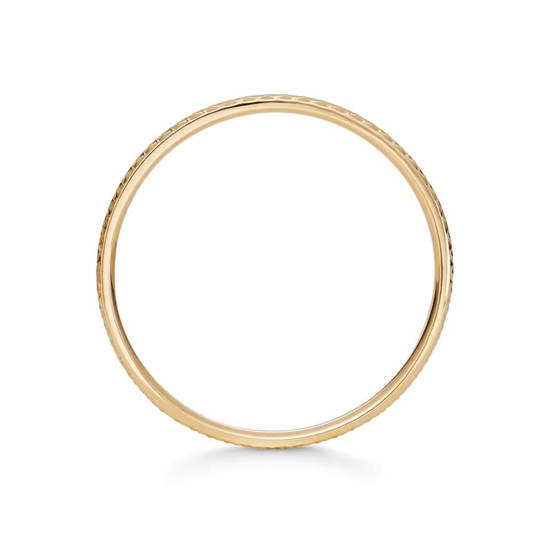 Clover 14K Gold Diamond-Cut Wedding Band & Stacking Ring 2mm