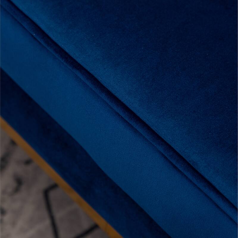 Blue 29.75" Polyester Arm Chair