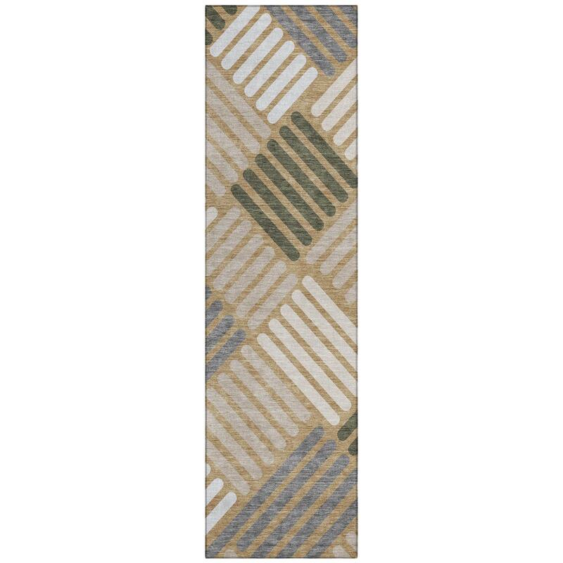 Machine Washable Indoor/ Outdoor Modern Weave Chantille Rug