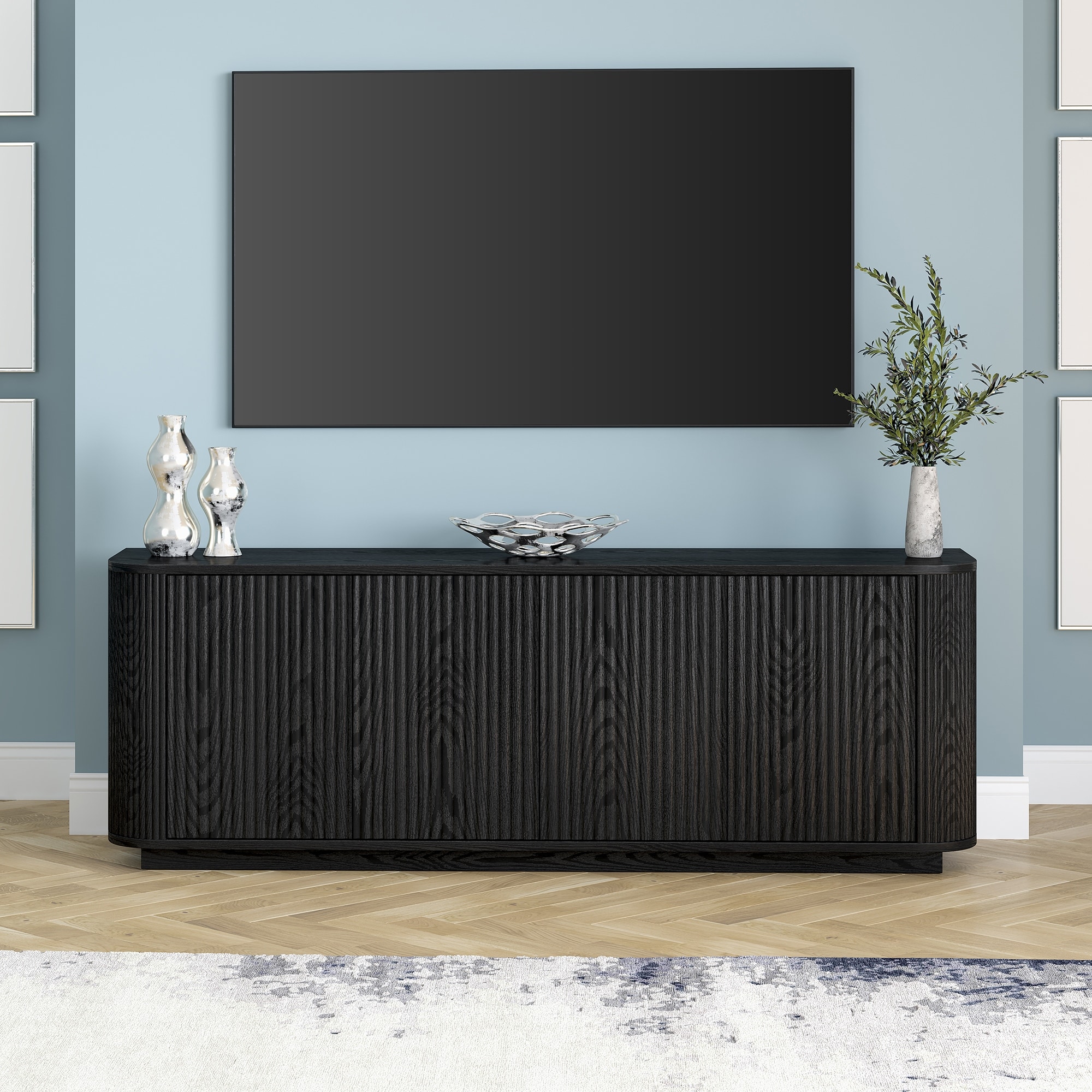 Canton Rectangular TV Stand for TV's up to 75" - 68" Wide