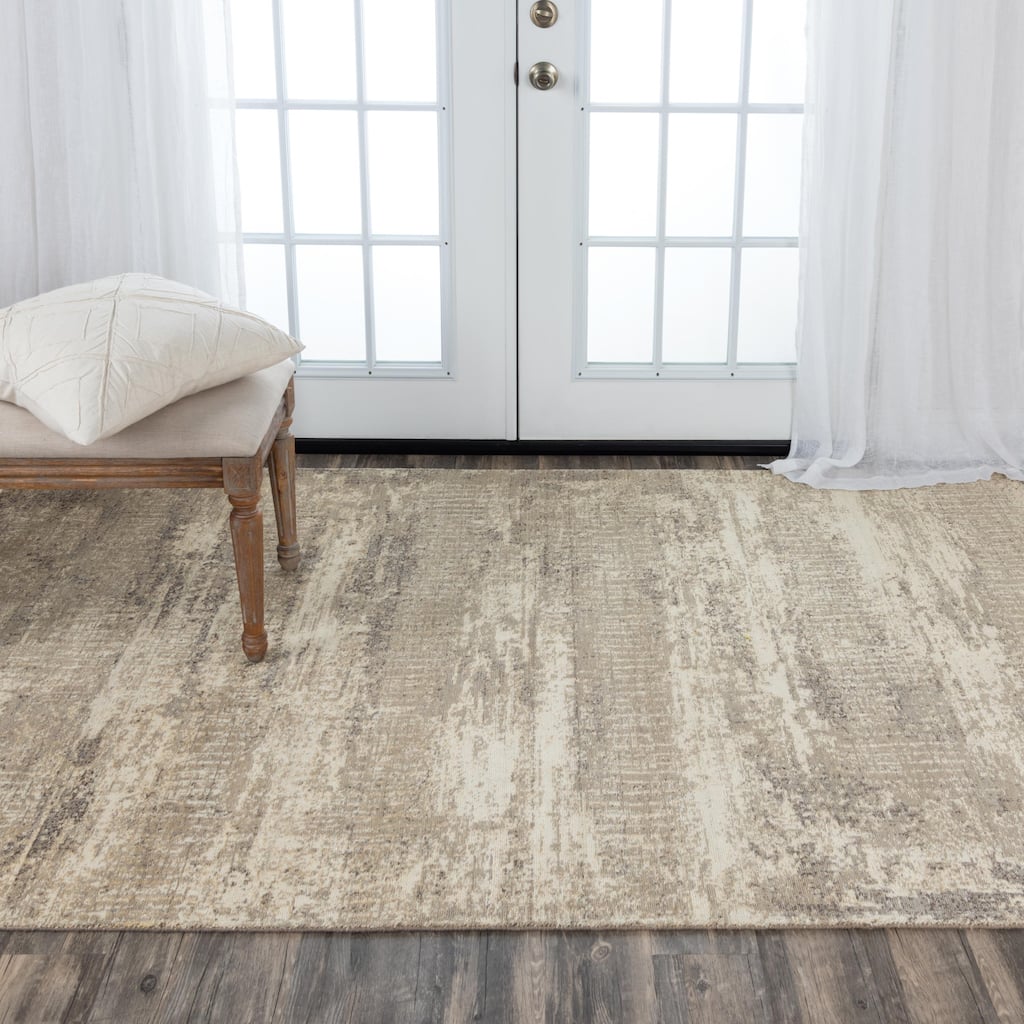 Alora Decor Aurora Beige, Grey, and Cream Modern Wool Blend Rug