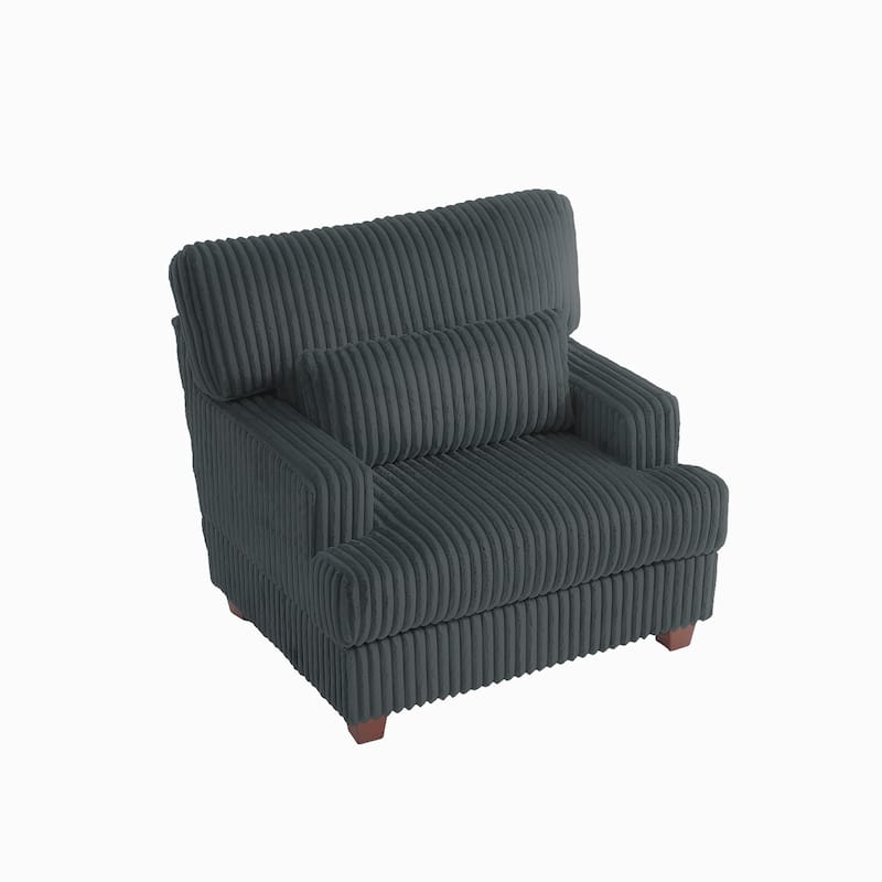 Oversized Chaise Longue Accent Chair with Ottoman