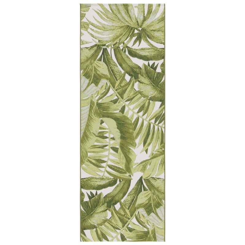 SAFAVIEH Barbados Floricica Tropical Indoor/Outdoor Waterproof Rug