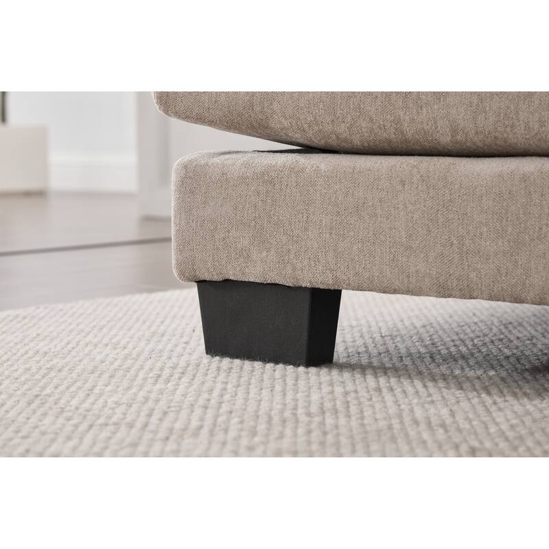 GDFStudio - U Shaped 110" Chenille Modular Cloud Sectional Couches