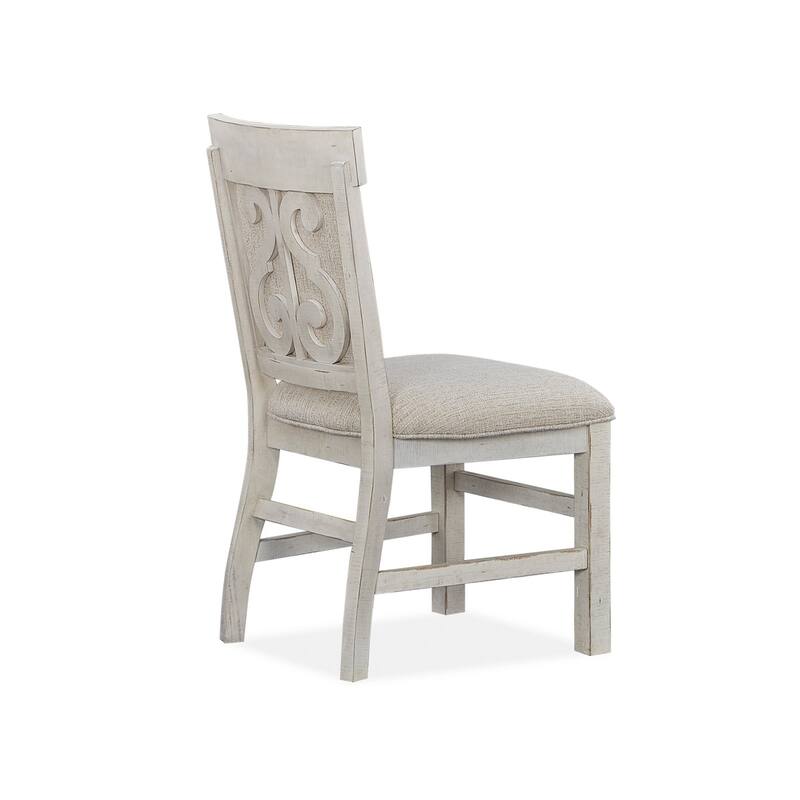Magnussen Home Bronwyn Alabaster And Toasted Nutmeg Upholstered Side Chair Two Pack - 20''W x 23.38''D x 38.5''H