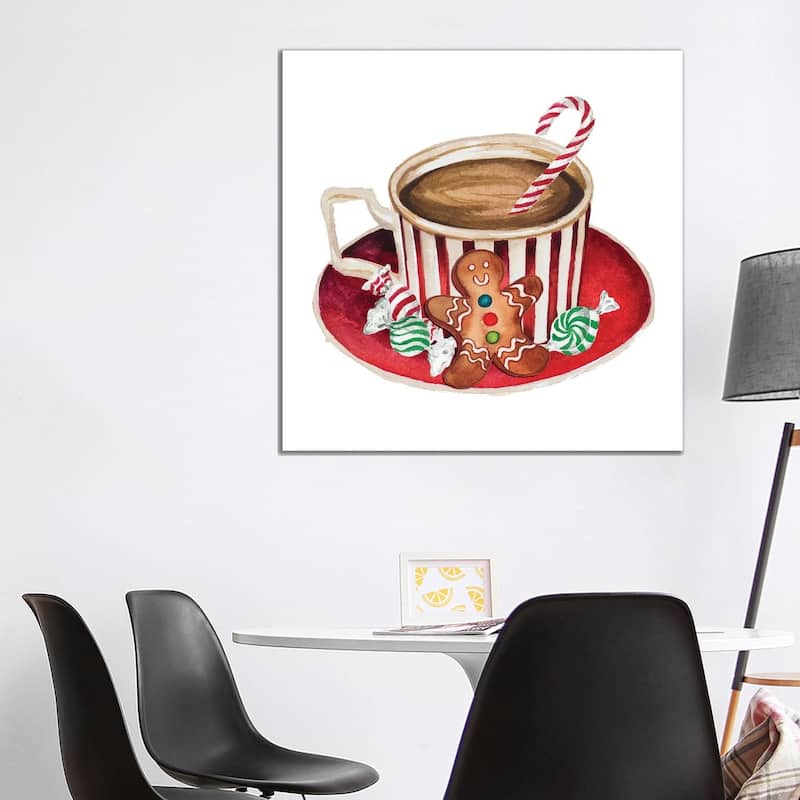iCanvas "Gingerbread and a Mug Full of Cocoa III" by Elizabeth Medley Canvas Print - 37x37x1.5