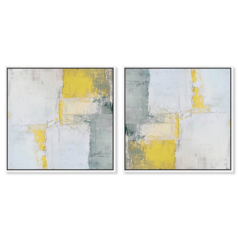 Simple Golden Butterfly Canvas by Art Remedy - 16" x 16" - Silver