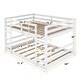 preview thumbnail 30 of 34, Multi-Functional Bunk Bed with 2 Built-in Ladder, Solid Wood Bed Frame, Low Bunk Beds with Safety Guardrail for Kids Boys Girls