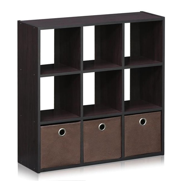 Shop Simplistic 9 Cube Organizer With Bins Dark Walnut Free Shipping Today Overstock Com 23365082 Shop Simplistic 9 Cube Organizer With Bins Dark Walnut Free Shipping Today Overstock Com 23365082