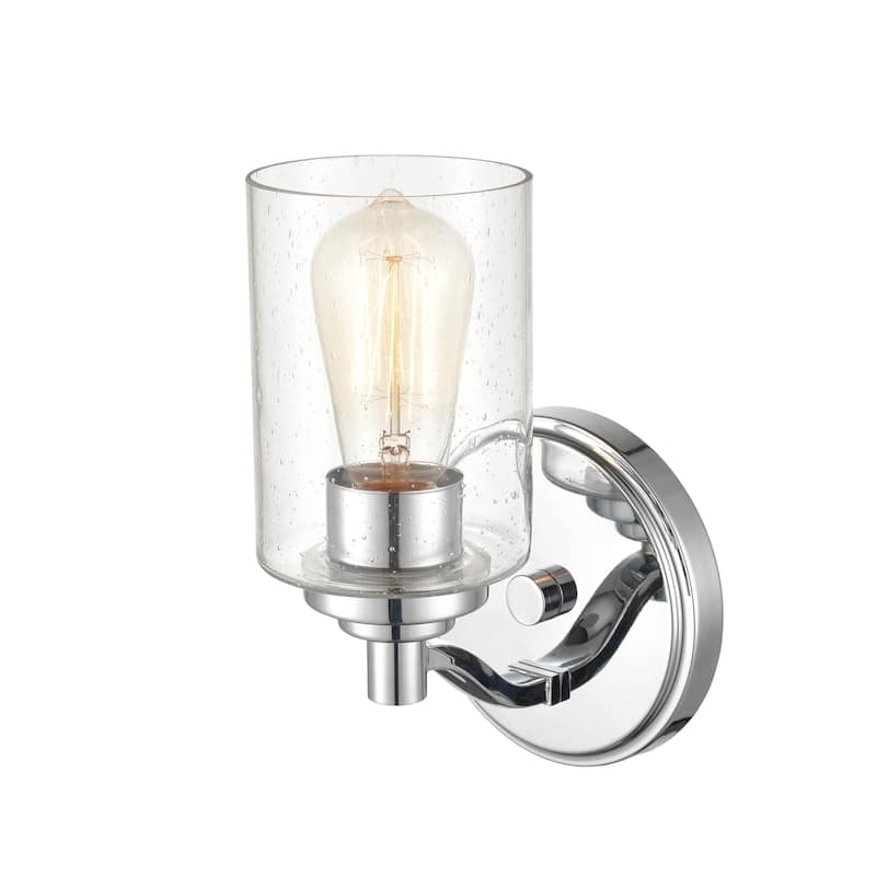 Millennium Lighting Metal 1 Light Wall Sconce- Clear Seeded Glass