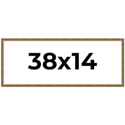 38x14 Frame Gold Solid Wood Picture Frame - Complete Modern Photo
