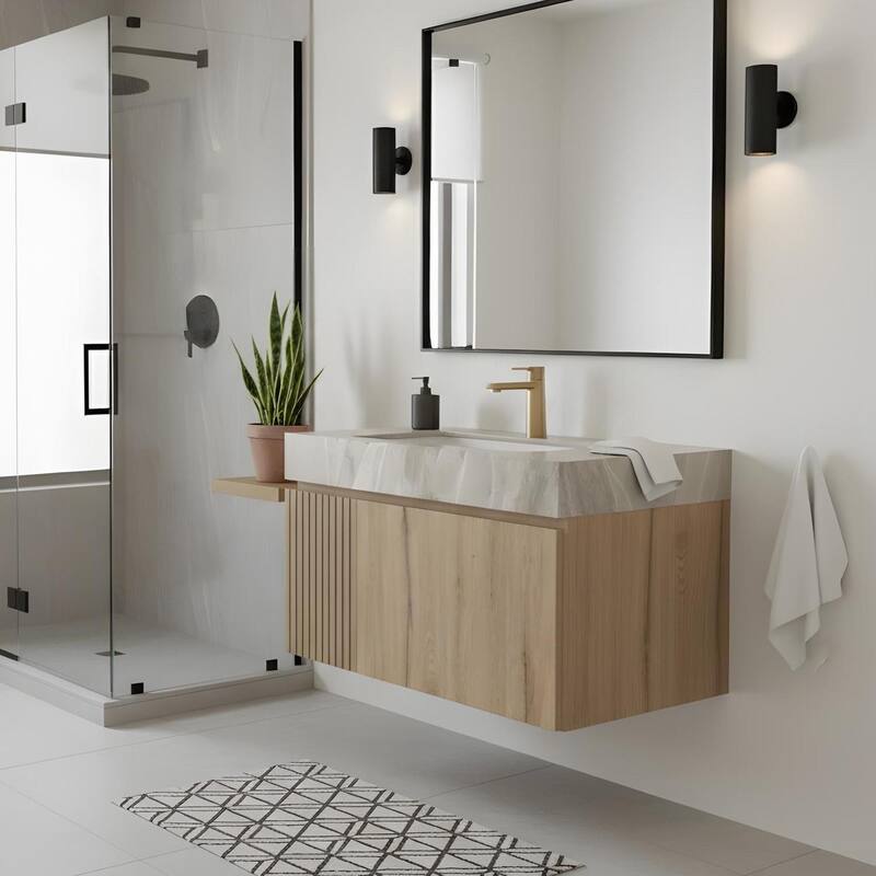 Floating Bathroom Vanity with 1 Pre-drilled Faucet Holes