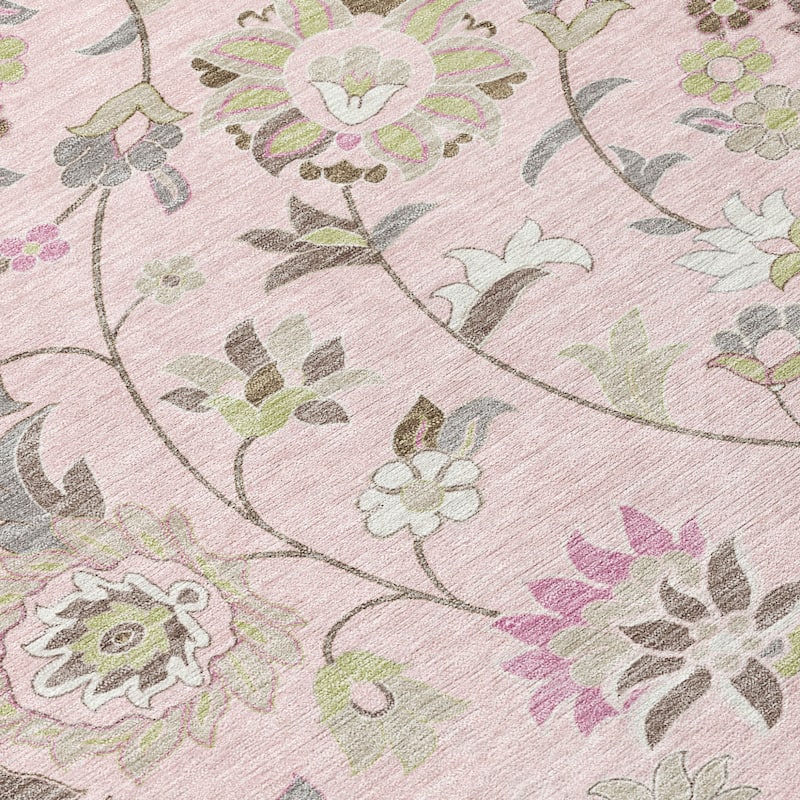 HomeRoots Floral Transitional Rectangle Outdoor Rug