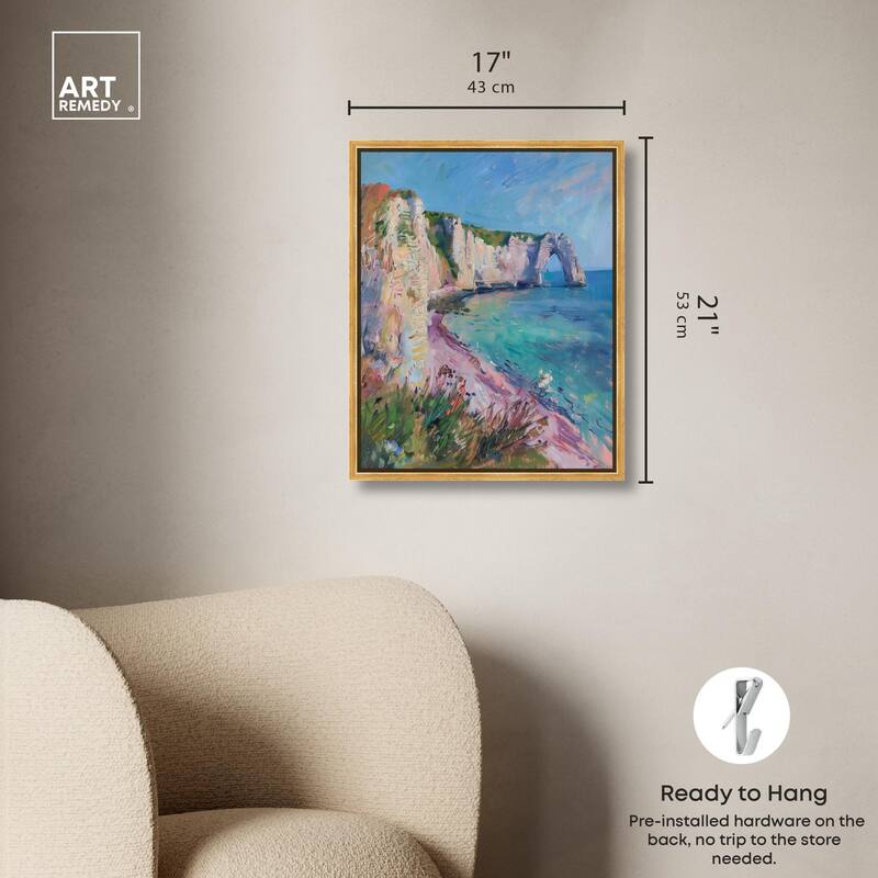 Cliffs of Etretat Canvas by Art Remedy