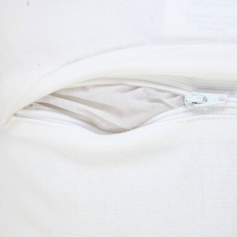 20" Blue Solid Fringe Square Throw Pillow