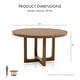 preview thumbnail 2 of 25, Furniture of America Mariey Mid-Century Modern 5-Piece Wood Round Dining Table Set with Round Barrel Back Arm Chairs