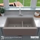 preview thumbnail 50 of 60, Karran Farmhouse/Apron-Front Quartz Double Bowl Kitchen Sink Kit