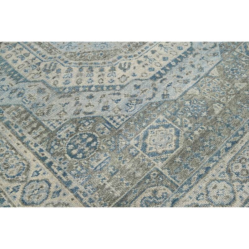 Hand Knotted Turkish Oushak Gray Wool Traditional Oriental Area Rug
