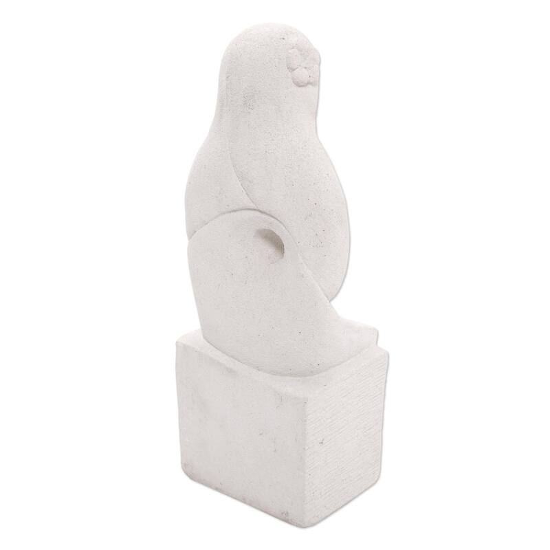 Handmade Mothers Love Sandstone sculpture (Indonesia) - 37 x 20 x 19