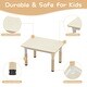preview thumbnail 12 of 16, Kids Table and Chair Set, Height Adjustable Toddler Table and 4 Chairs Set for Ages 2-10, Graffiti Desktop