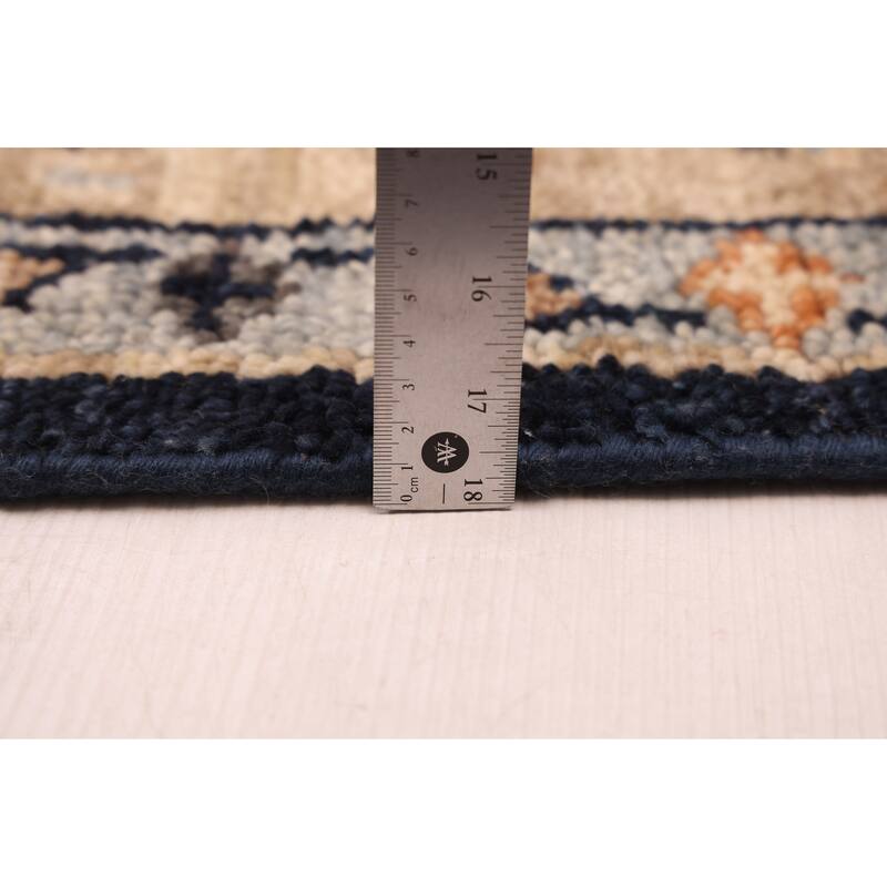 ECARPETGALLERY Hand-knotted Jules Serapi Dark Navy Wool Rug - 7'11 x 9'9