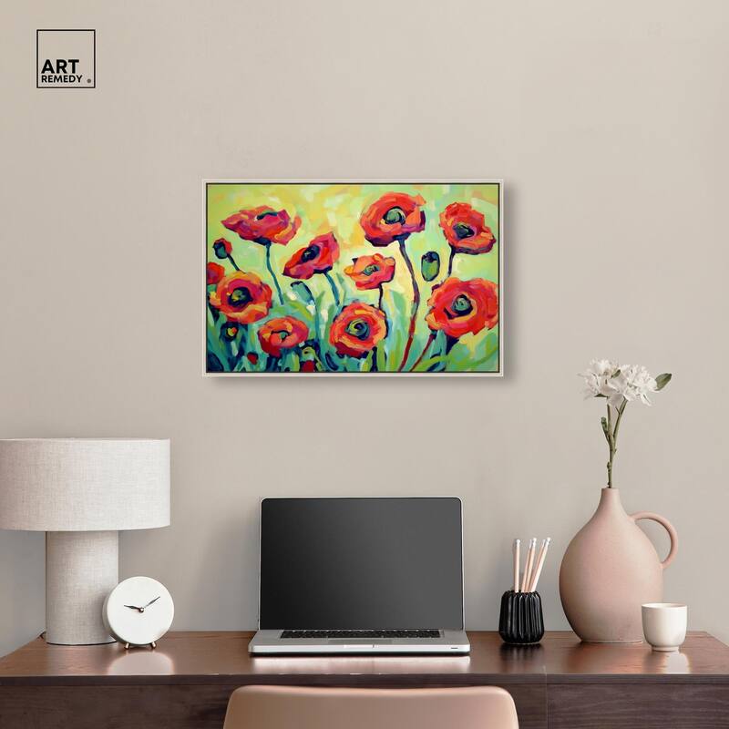 Red Poppy Field I Canvas by Art Remedy