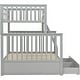 preview thumbnail 15 of 56, Twin Over Full Wood Bunk Bed with Storage Drawers and Ladder